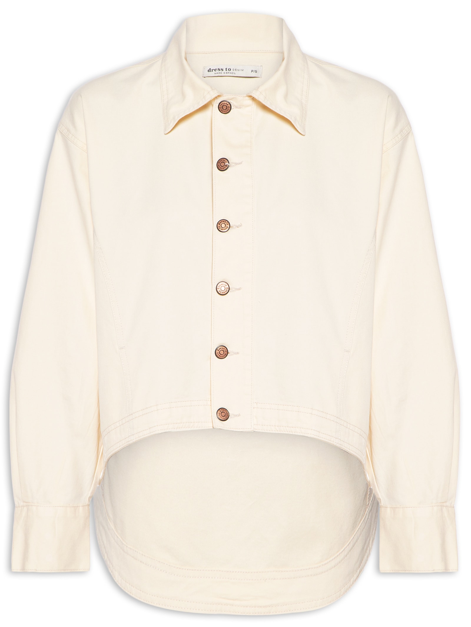 Camisa Feminina Sarja Color Amarelo Dress To