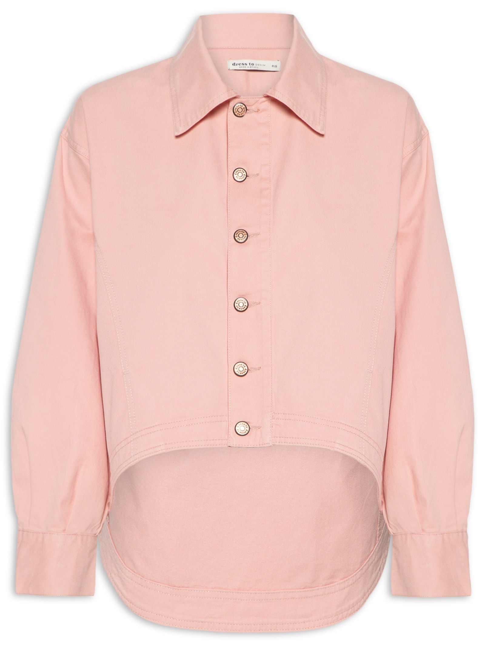 Camisa Feminina Sarja Color Rosa Dress To