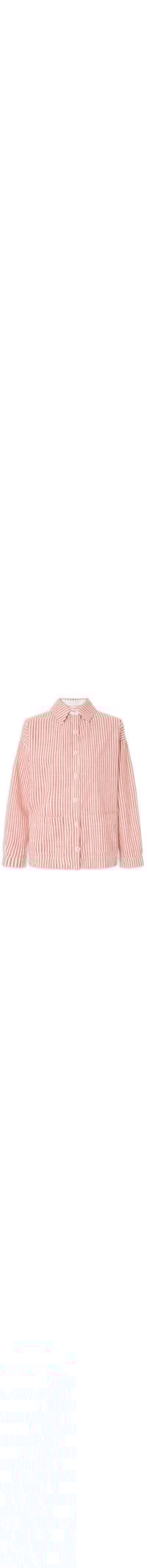 Camisa Feminina Sarja Listrado Viva - Vermelho