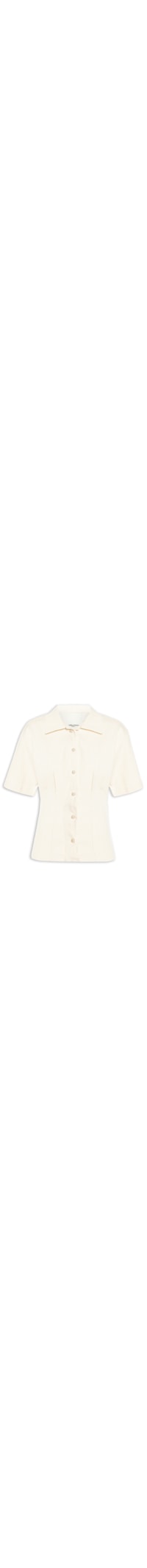 Camisa Feminina Sarja Manga Curta - Off White