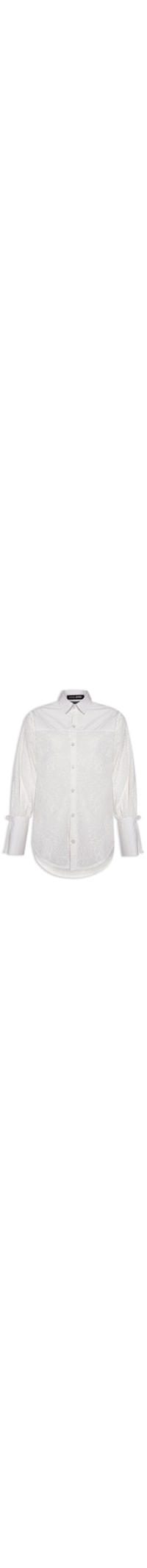 Camisa Feminina Sarja Mix Voil Bordado - Branco