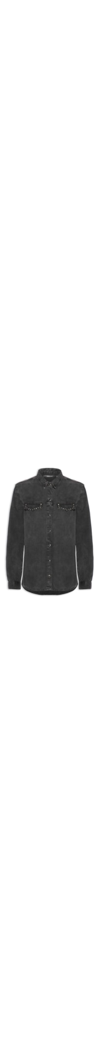 Camisa Feminina Sarja Tachinhas - Preto