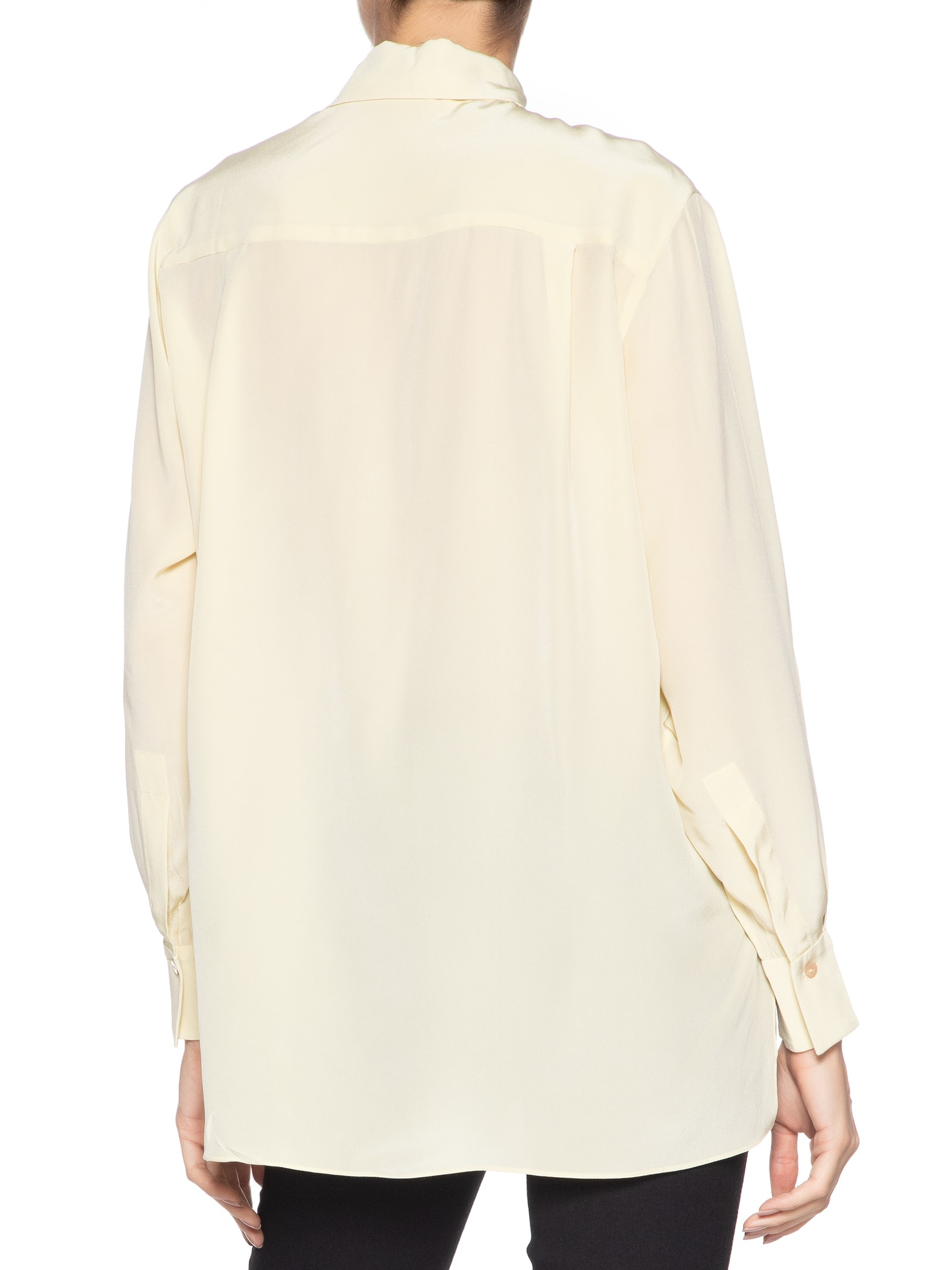 Camisa Feminina Seda Ampla Campo Amarelo Animale