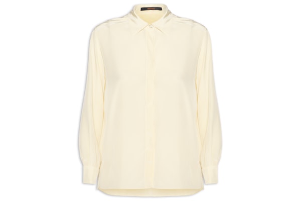 Camisa Feminina Seda Ampla Campo - Amarelo