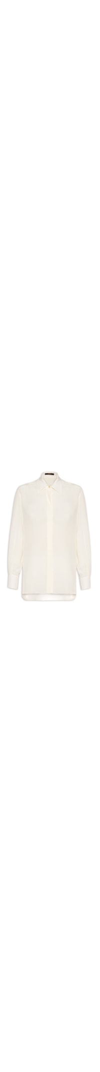Camisa Feminina Seda Ampla Creme - Bege