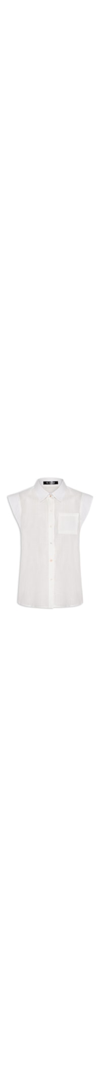Camisa Feminina Sem Manga - Off White