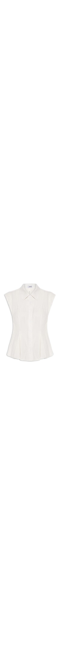Camisa Feminina Sem Mangas Acinturada - Branco