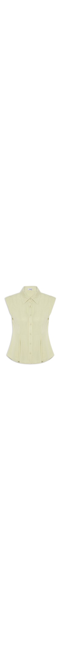 Camisa Feminina Sem Mangas Acinturada - Verde