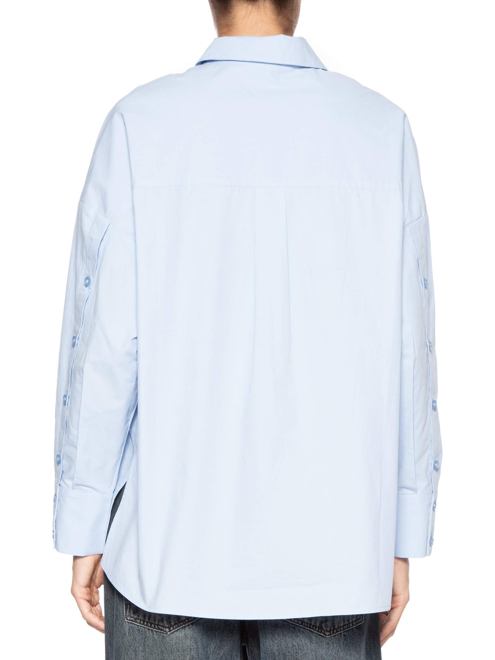 Camisa Feminina Social Azul Animale Jeans