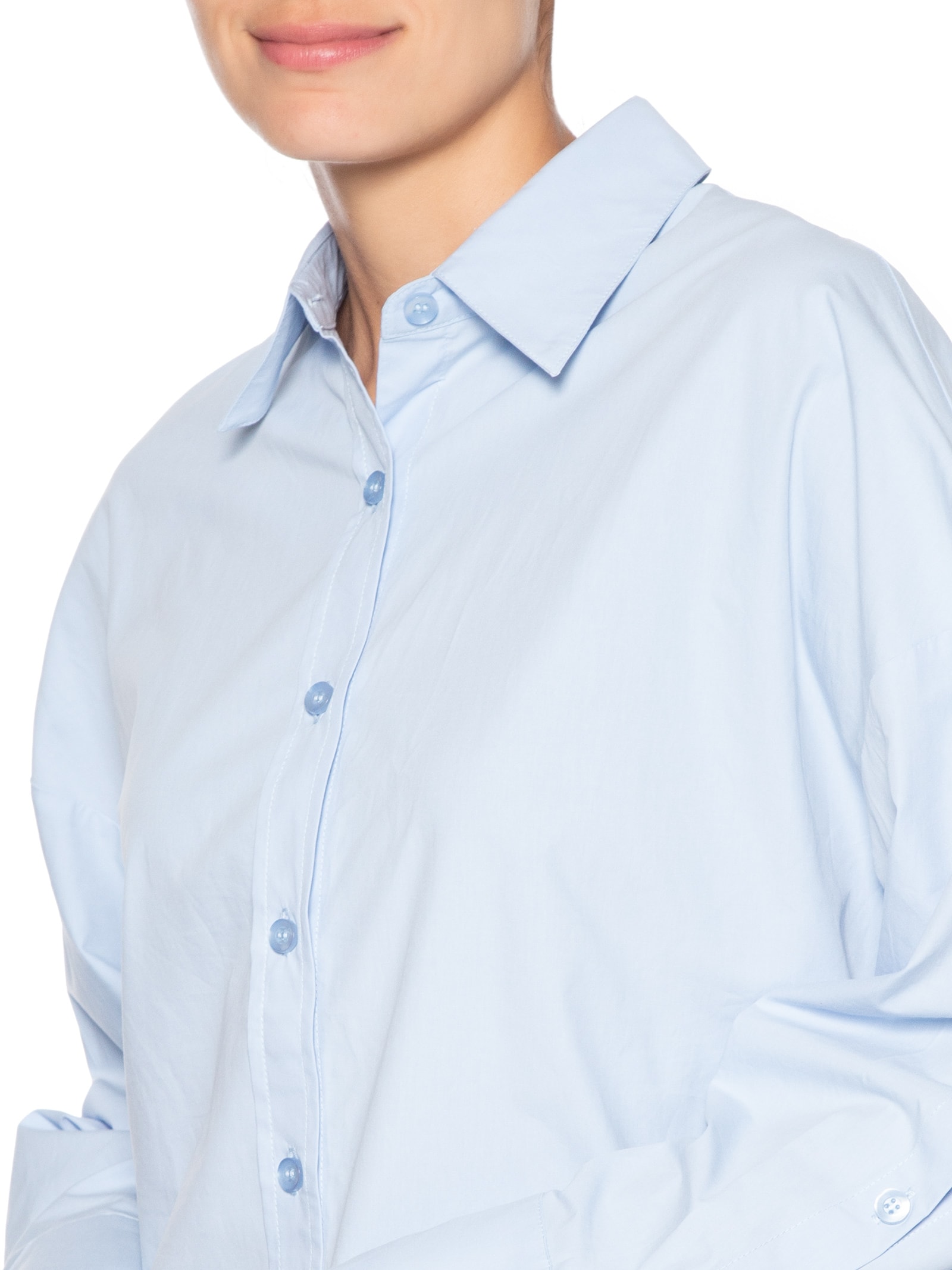 Camisa Feminina Social Azul Animale Jeans