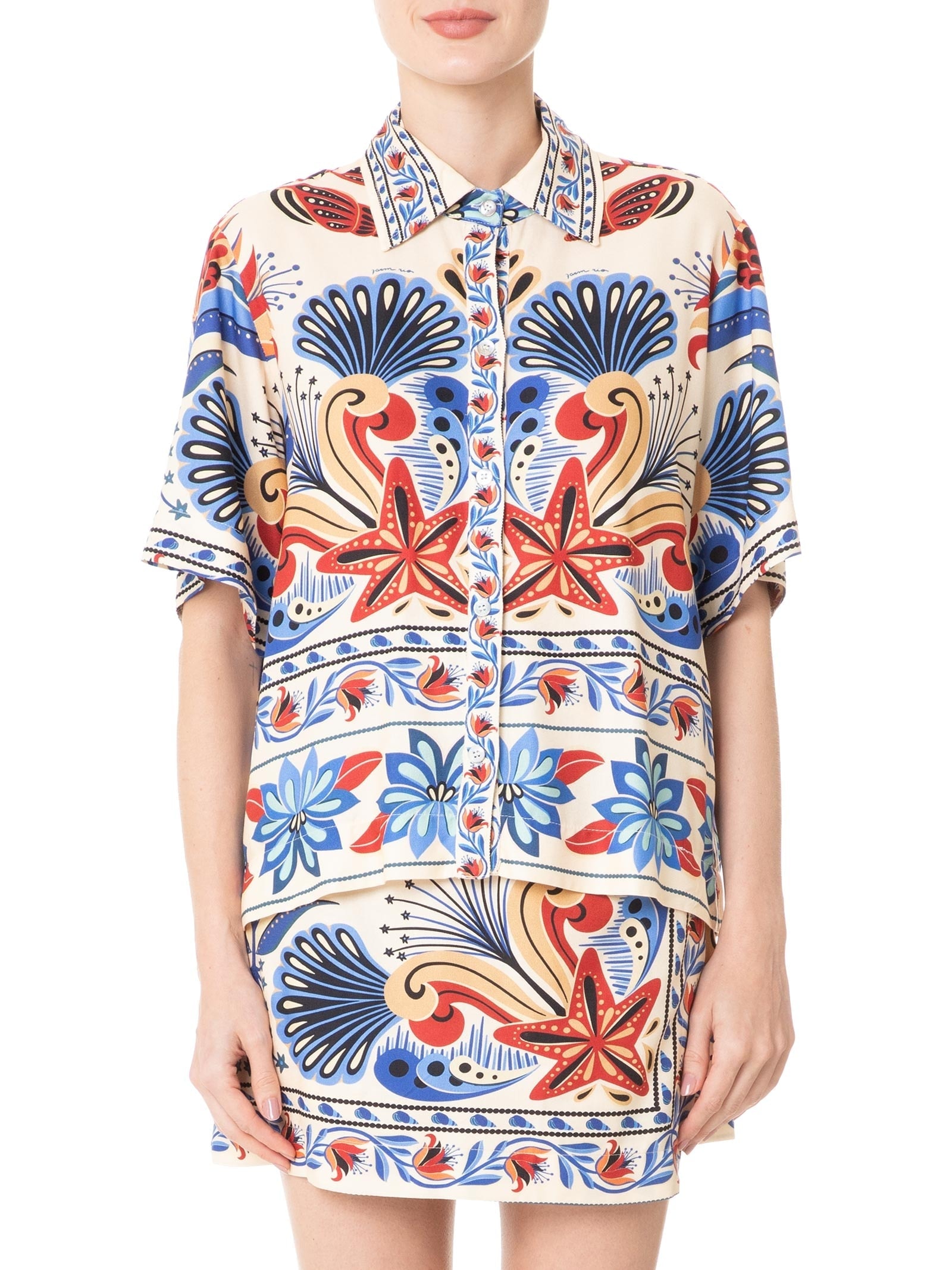 Camisa Feminina Sonho De Mar Azul Farm