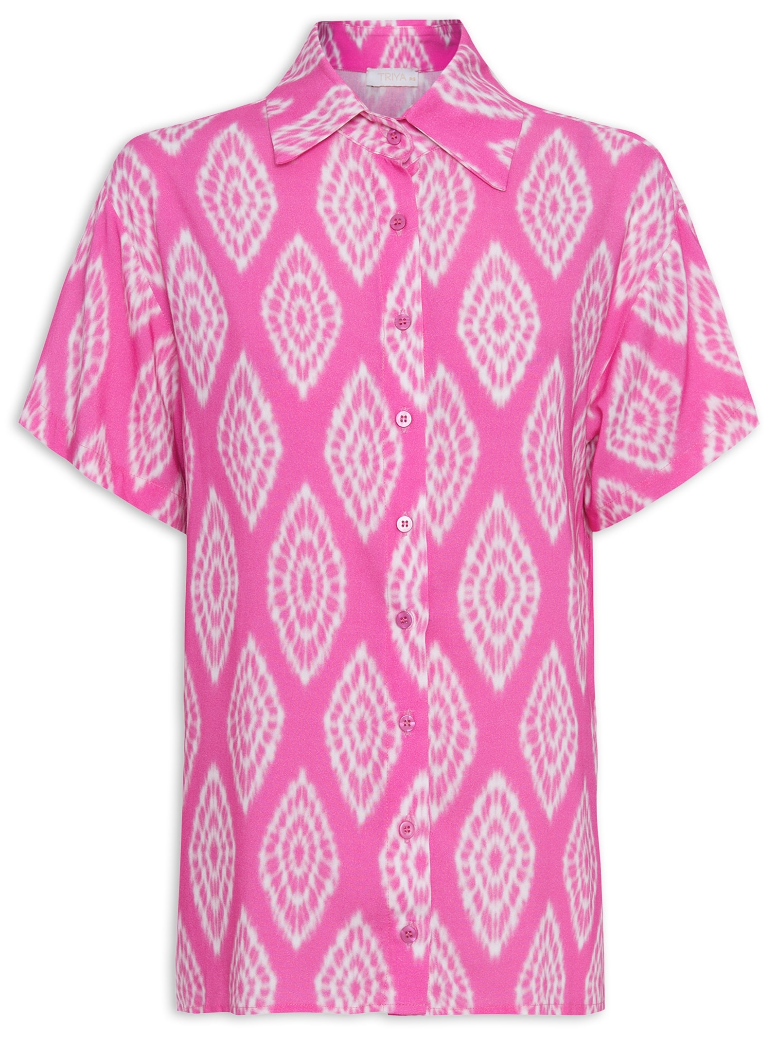 Camisa Feminina Square Rosa Triya