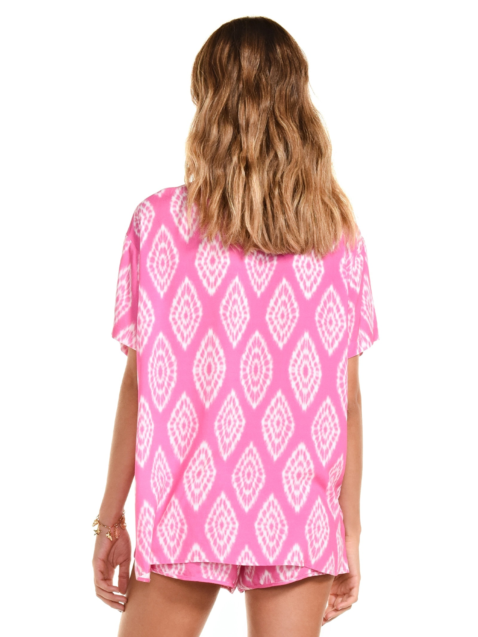Camisa Feminina Square Rosa Triya