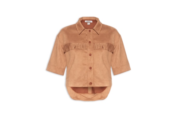 Camisa Feminina Suede - Marrom