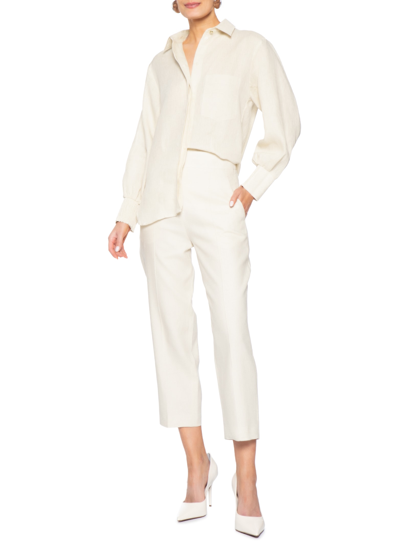 Camisa Feminina Suzana Bege Le Lis
