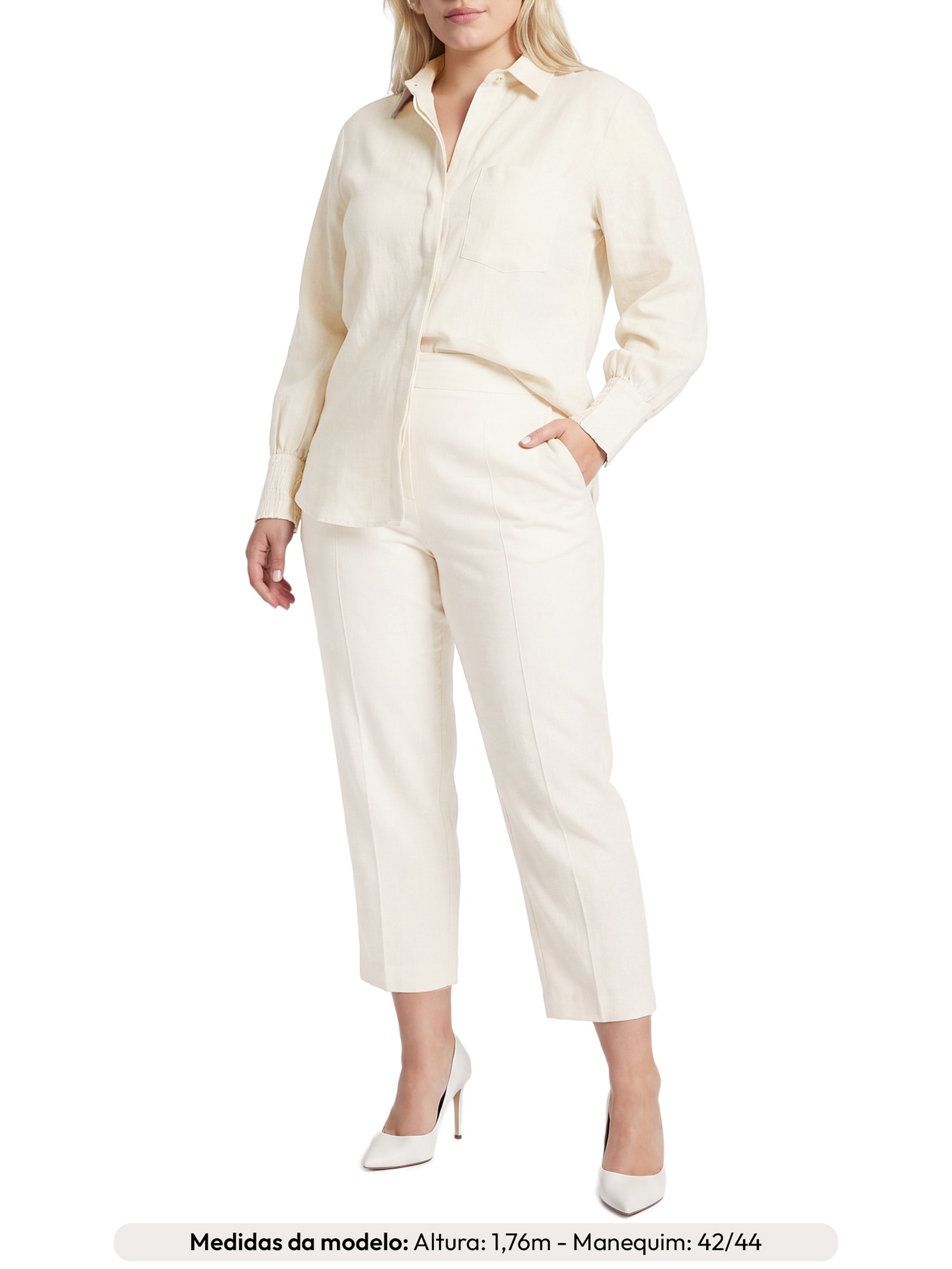 Camisa Feminina Suzana Bege Le Lis