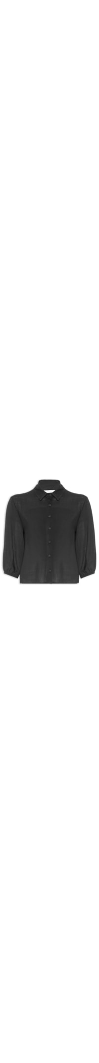 Camisa Feminina Tecido Rayon New Slub - Preto