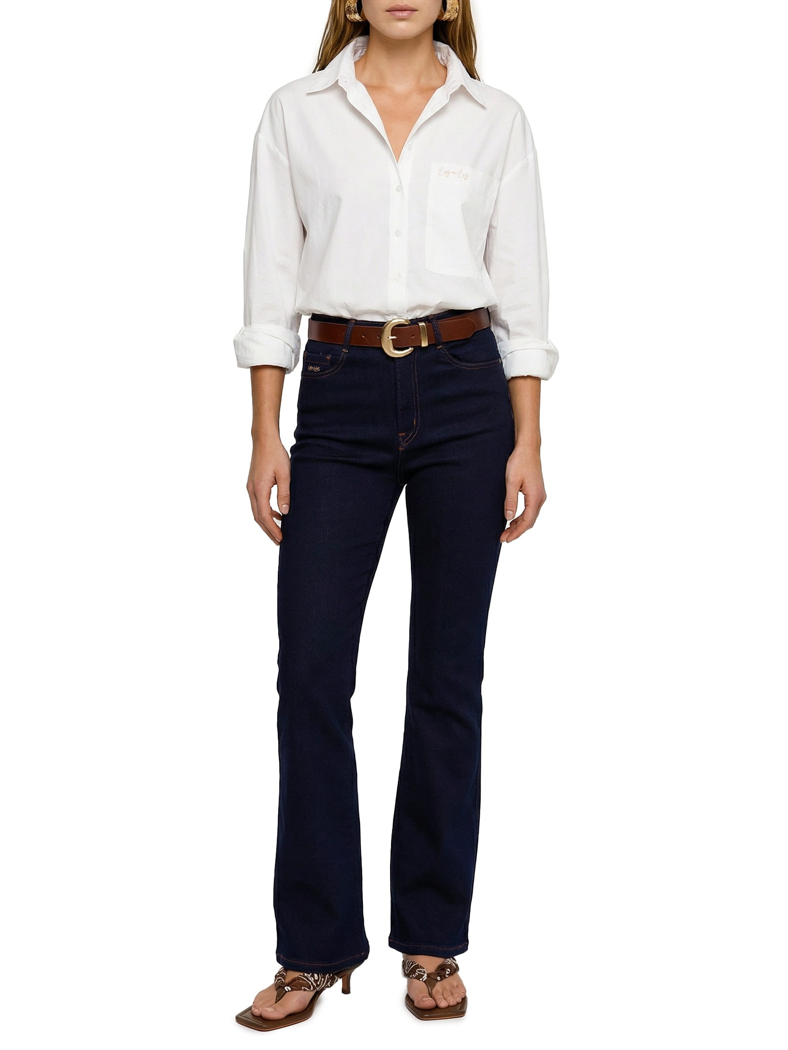 Camisa Feminina Tecido Tricoline Branco Lez A Lez