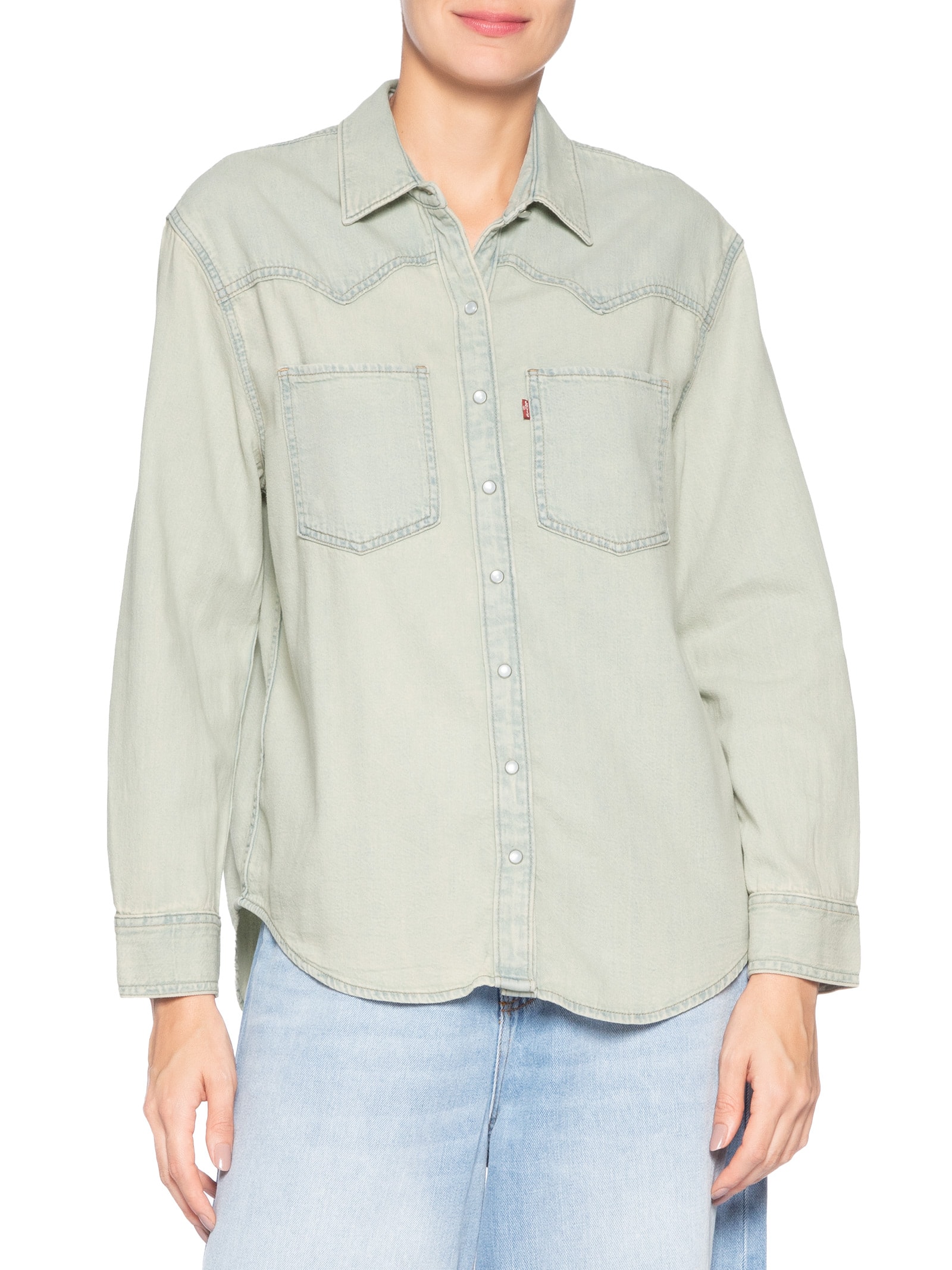 Camisa Feminina Teodora Western Shirt Azul Levi's