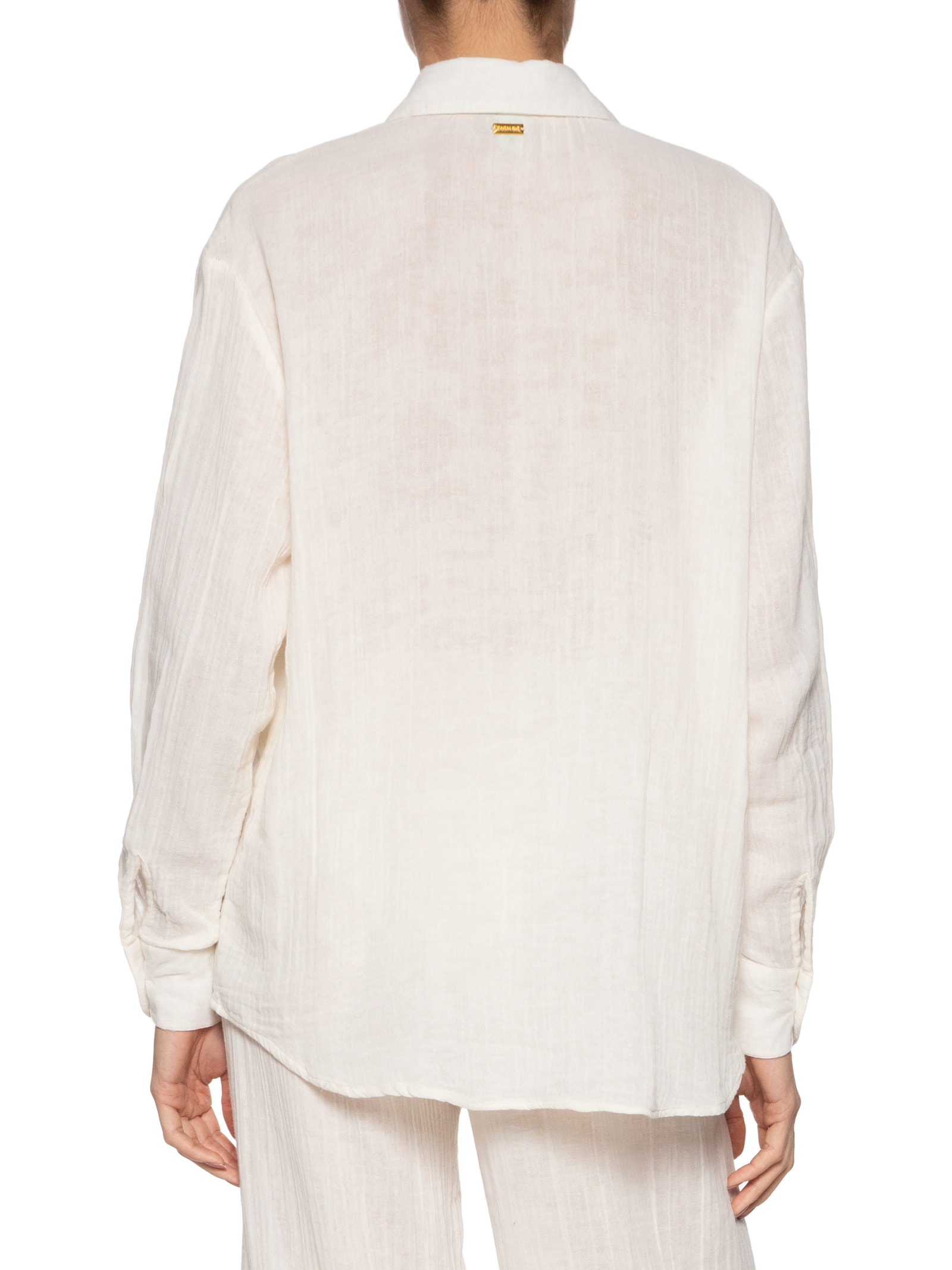 Camisa Feminina Textura Branco Farm Praia