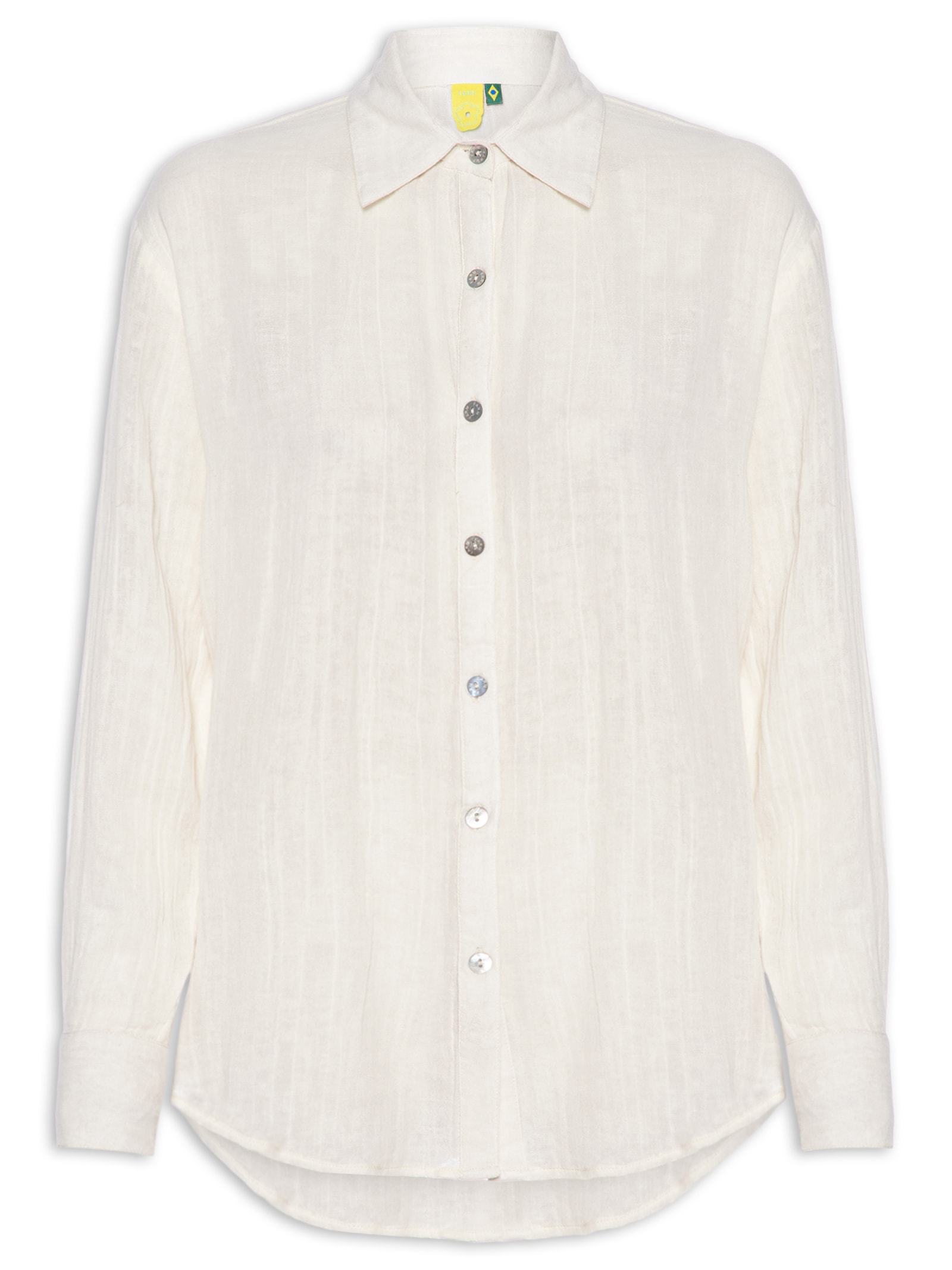 Camisa Feminina Textura Branco Farm Praia