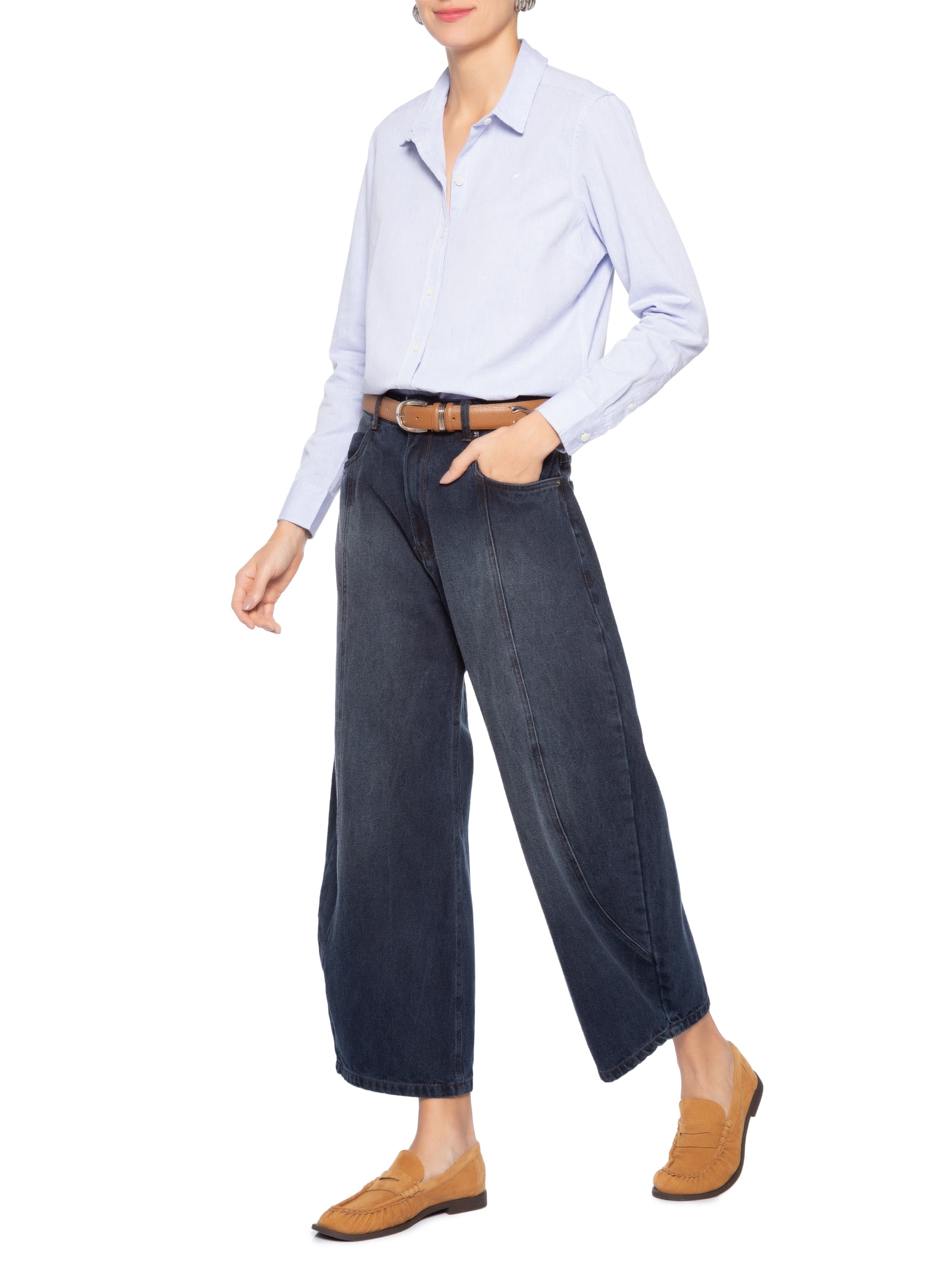 Camisa Feminina The Classic Bw Shirt Azul Levi's