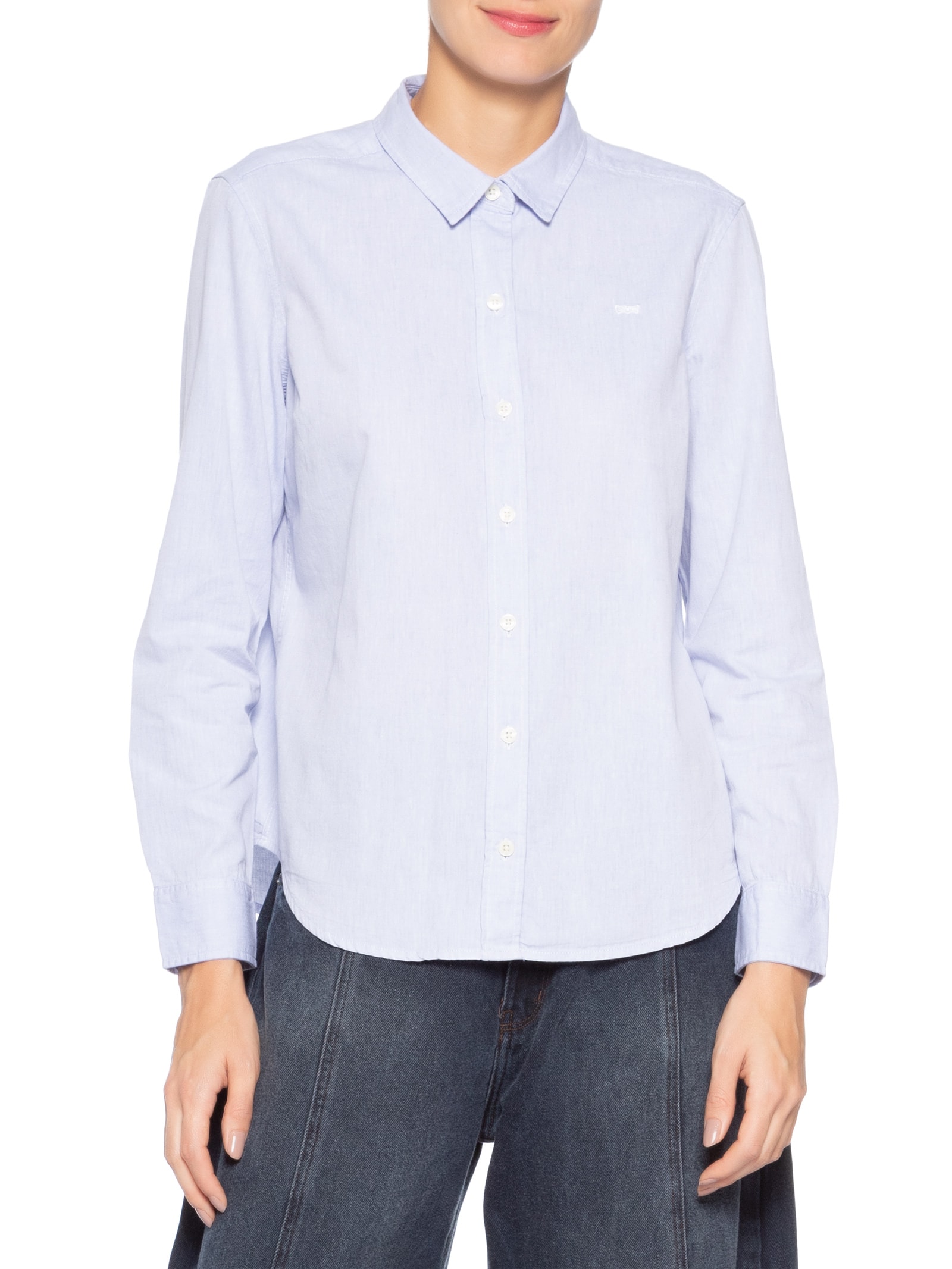 Camisa Feminina The Classic Bw Shirt Azul Levi's