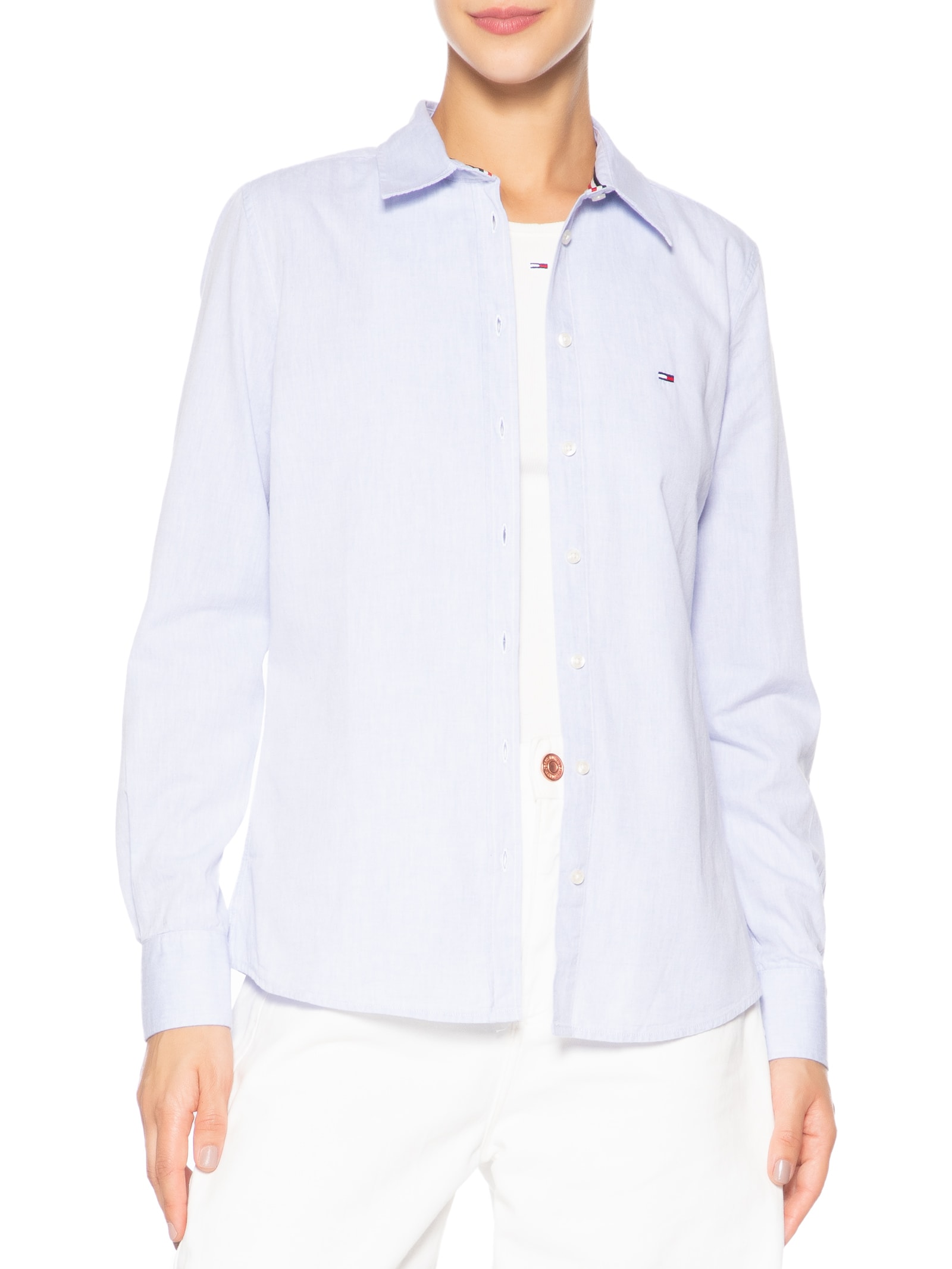 Camisa Feminina Tjw Original Shirt Azul Tommy Jeans