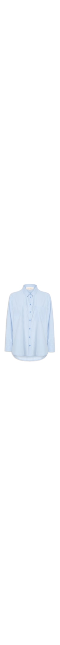 Camisa Feminina Tricoline Ampla - Azul