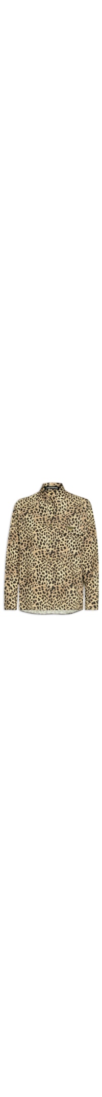 Camisa Feminina Tricoline Com Bolso Estampada - Animal Print