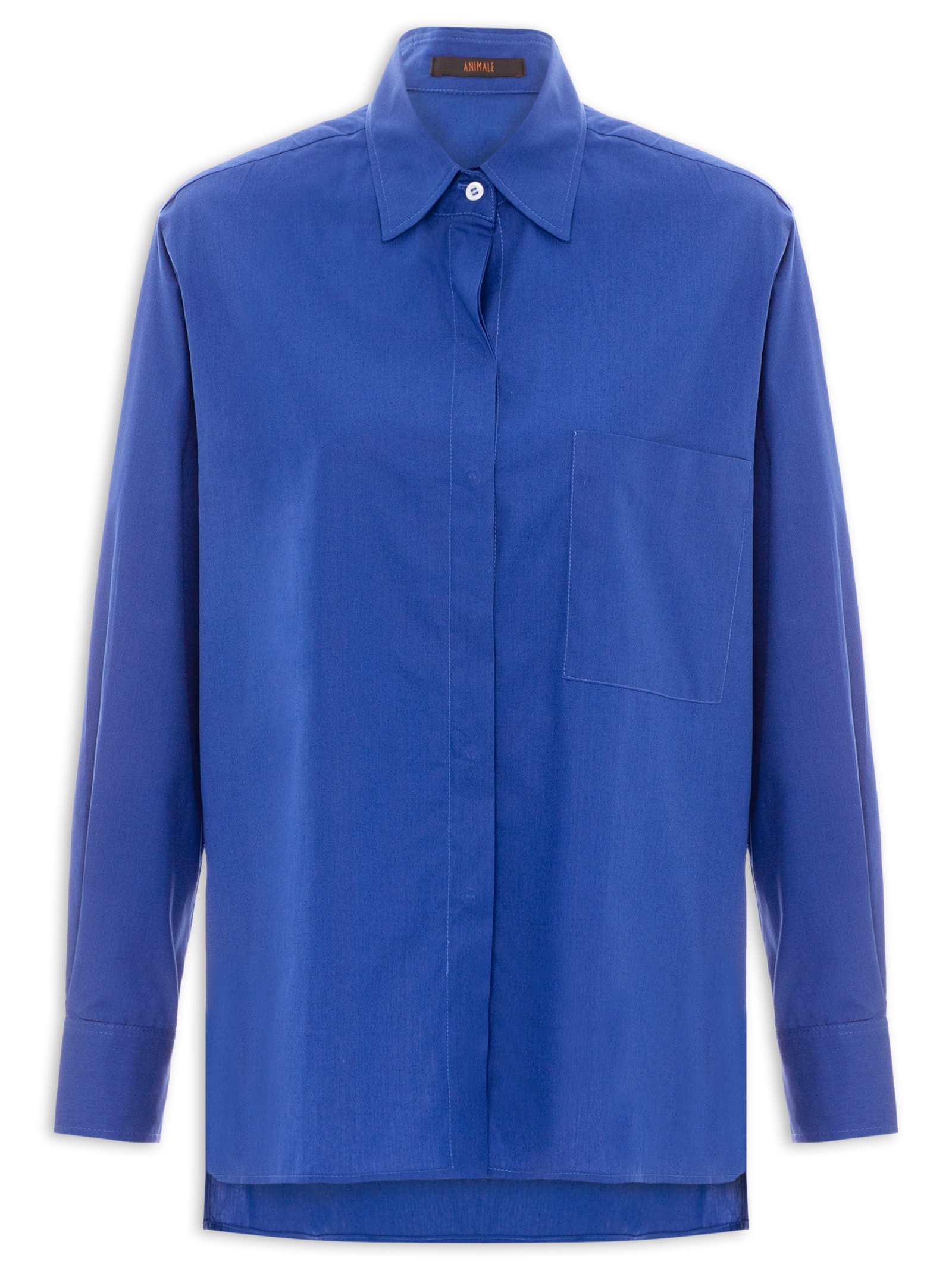 Camisa Feminina Tricoline Essential Azul Animale