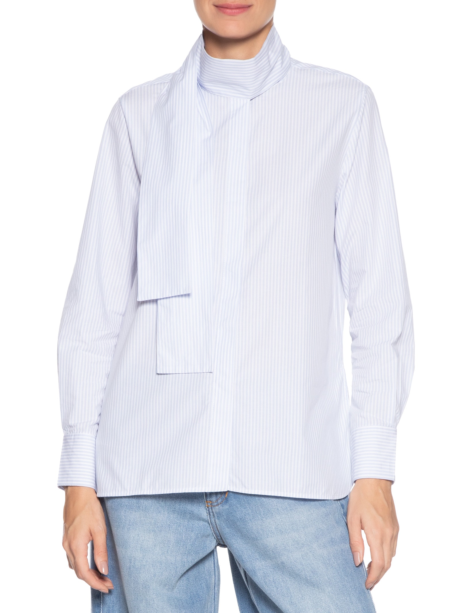 Camisa Feminina Tricoline Laço Azul Animale