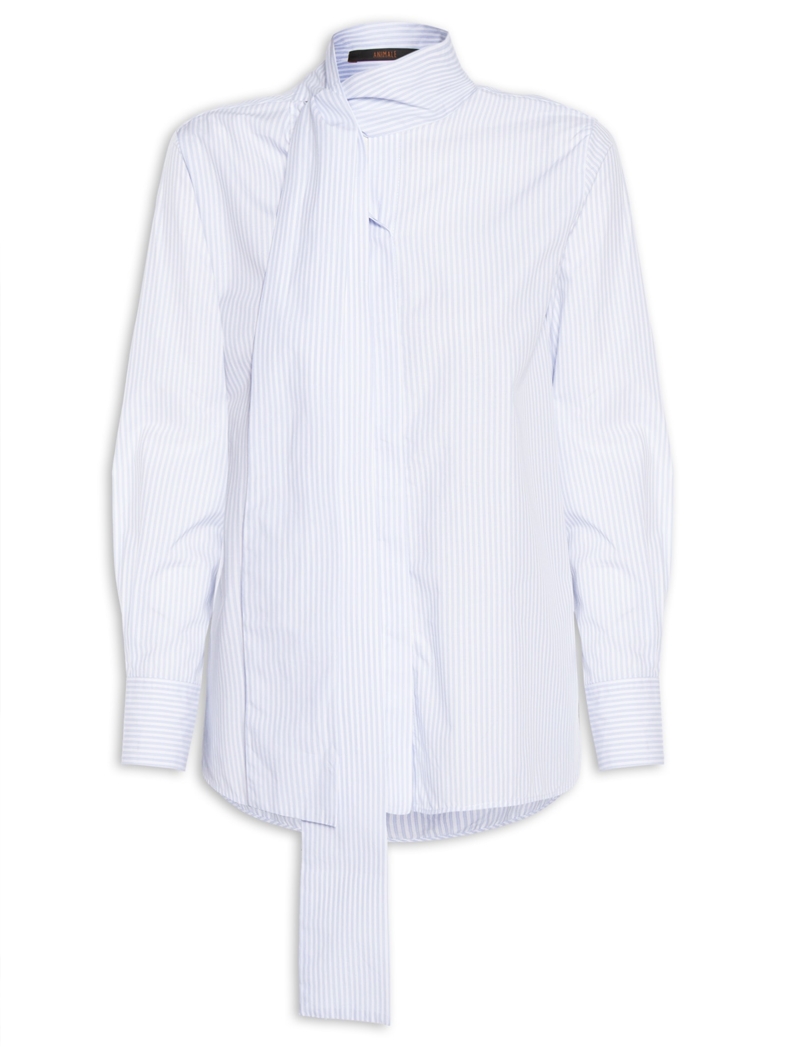 Camisa Feminina Tricoline Laço Azul Animale