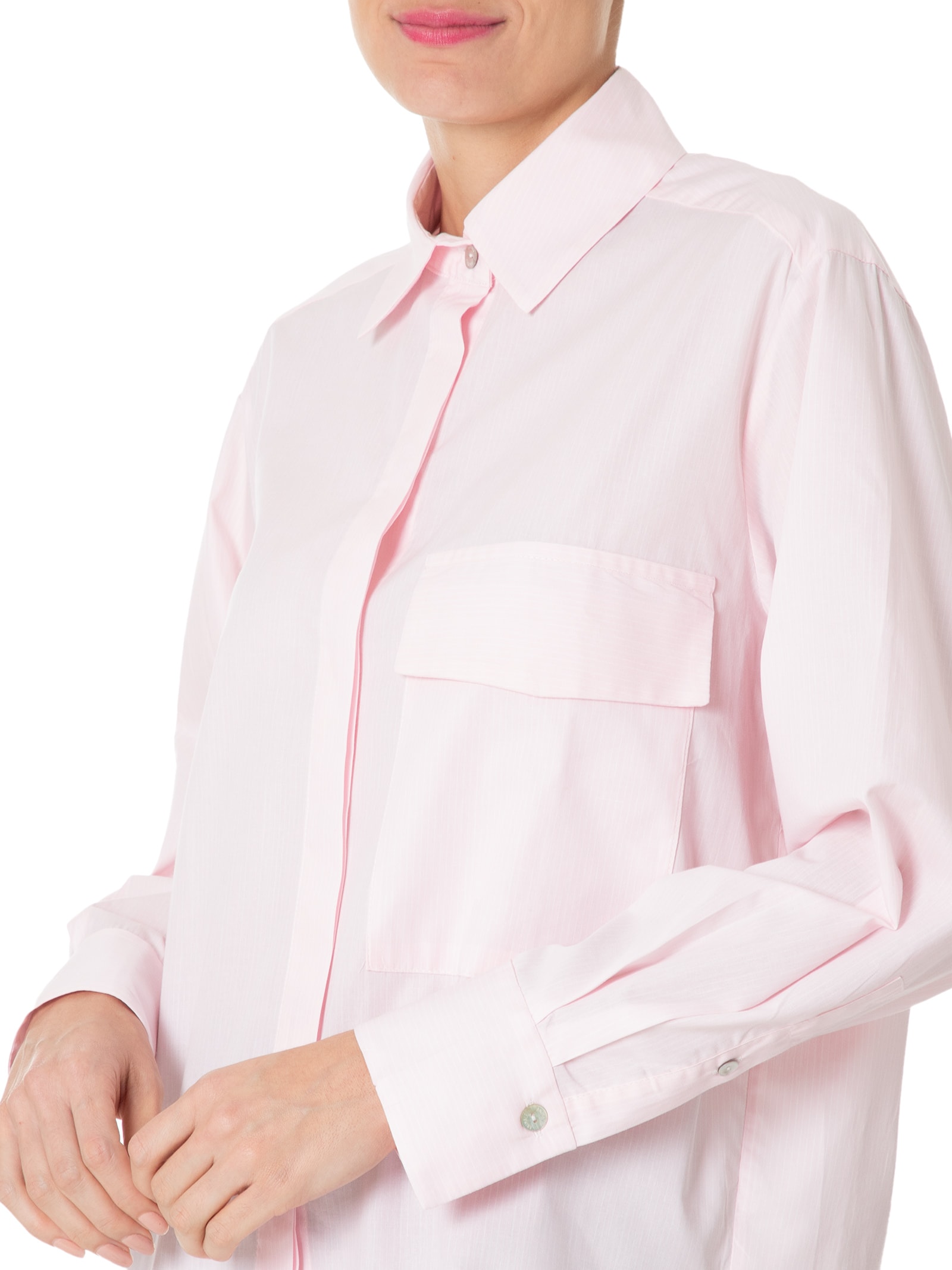 Animale Camisa Feminina Tricoline Listra Rosa - Main Image