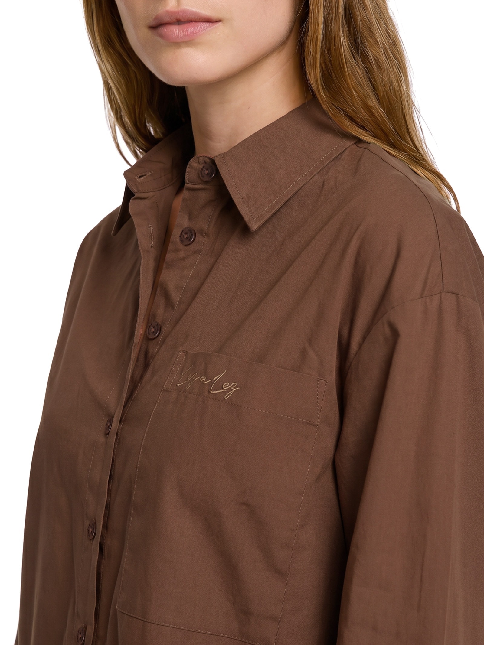 Camisa Feminina Tricoline – Marrom Lez A Lez