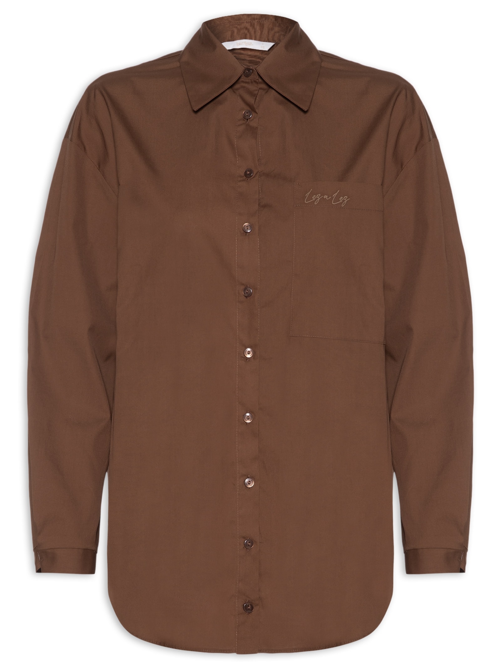 Camisa Feminina Tricoline – Marrom Lez A Lez