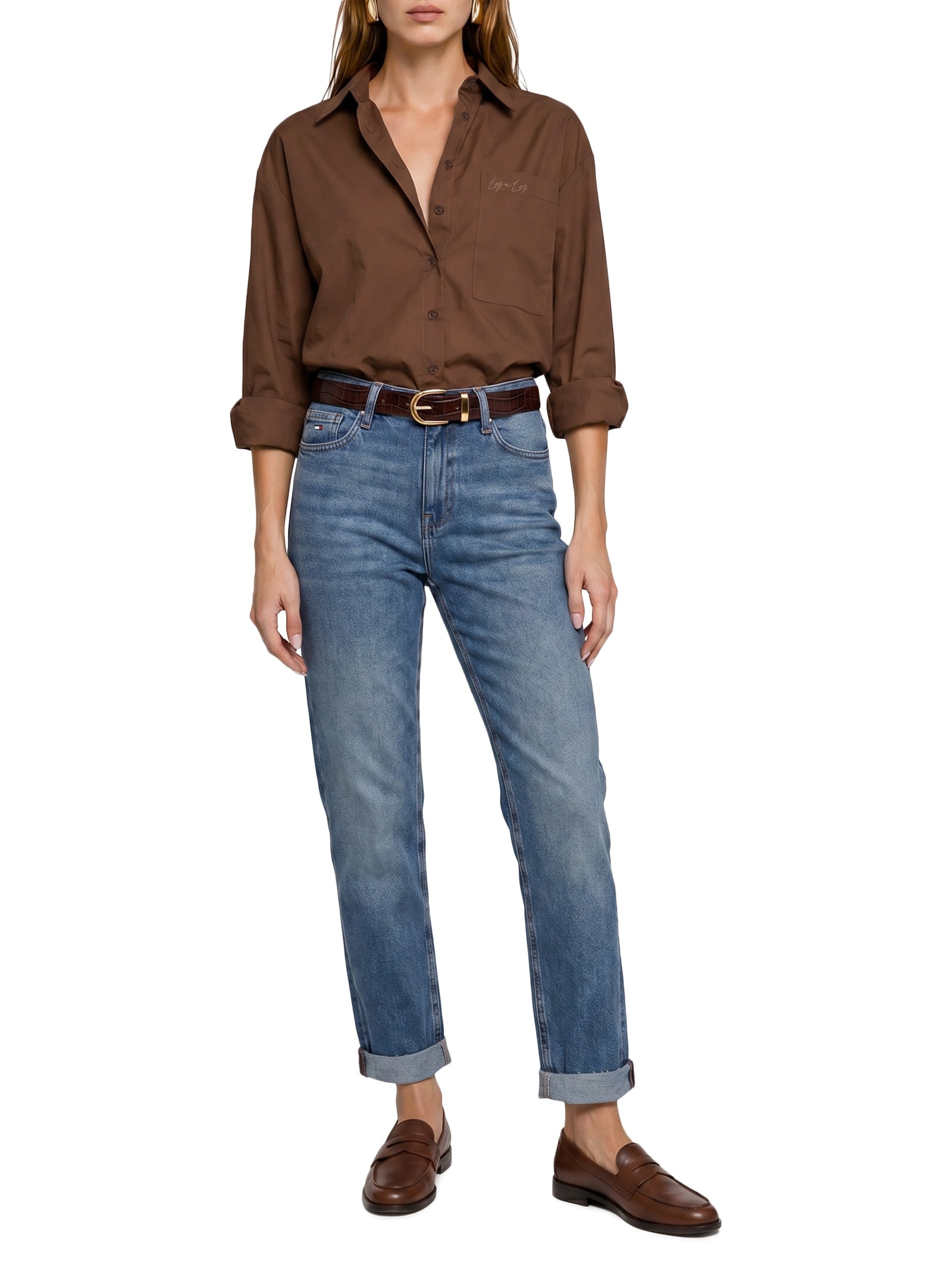 Camisa Feminina Tricoline – Marrom Lez A Lez