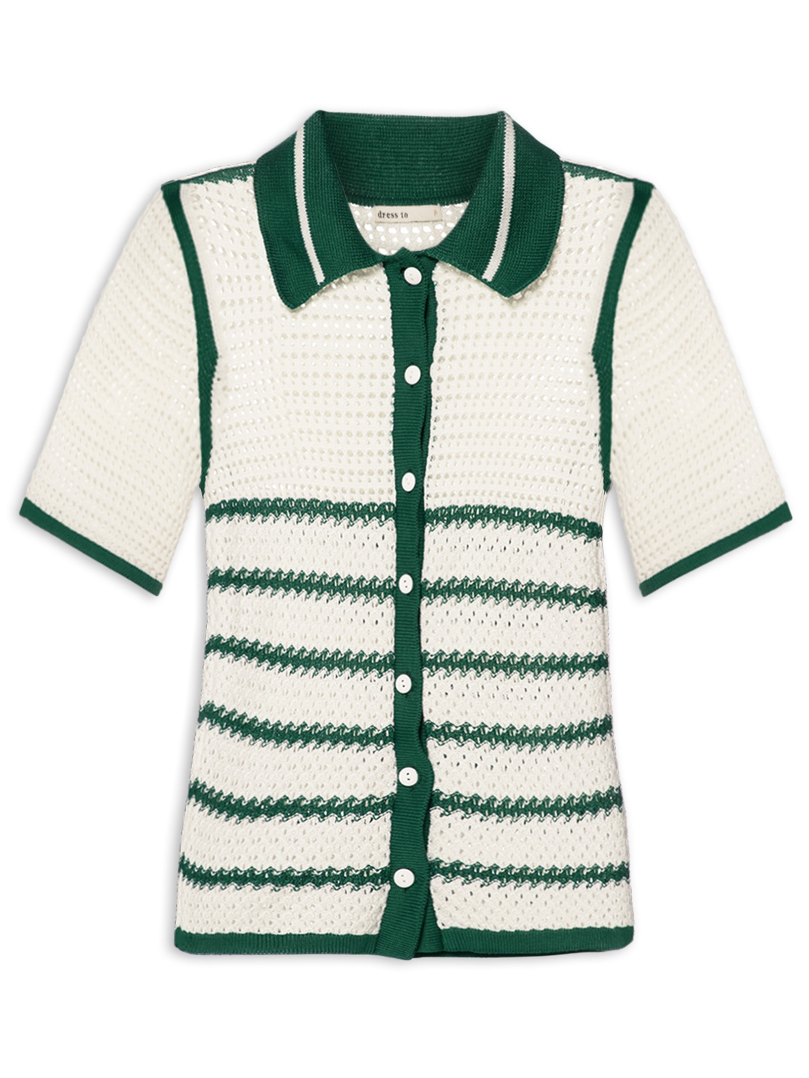 Camisa Feminina Tricot Listras Verde Dress To
