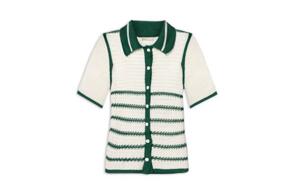 Camisa Feminina Tricot Listras - Verde