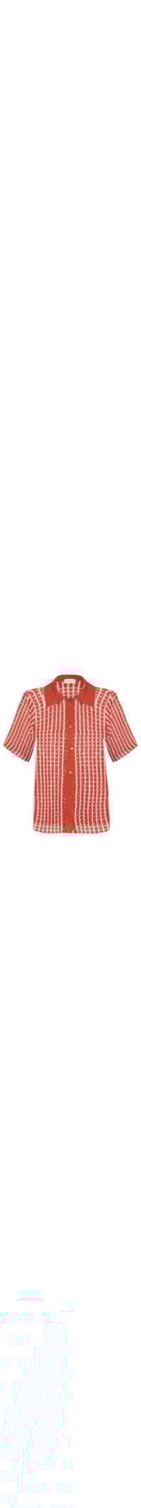 Camisa Feminina Tricot Manga Curta - Vermelho