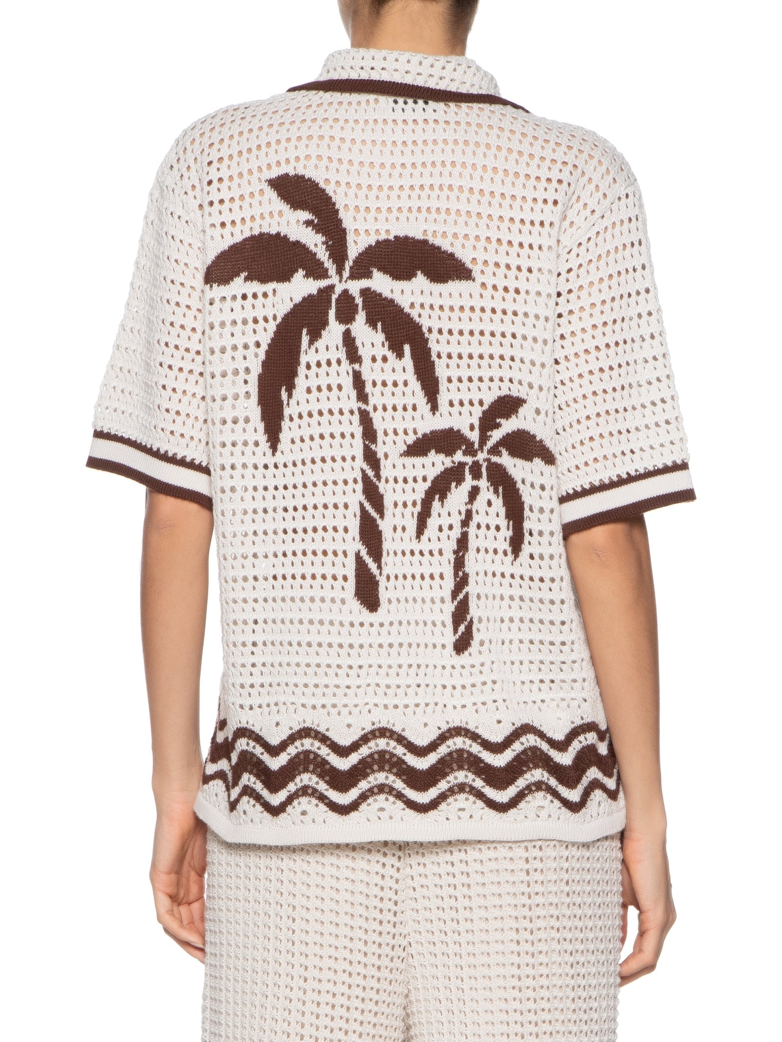 Camisa Feminina Tricot Orla Off White Dress To