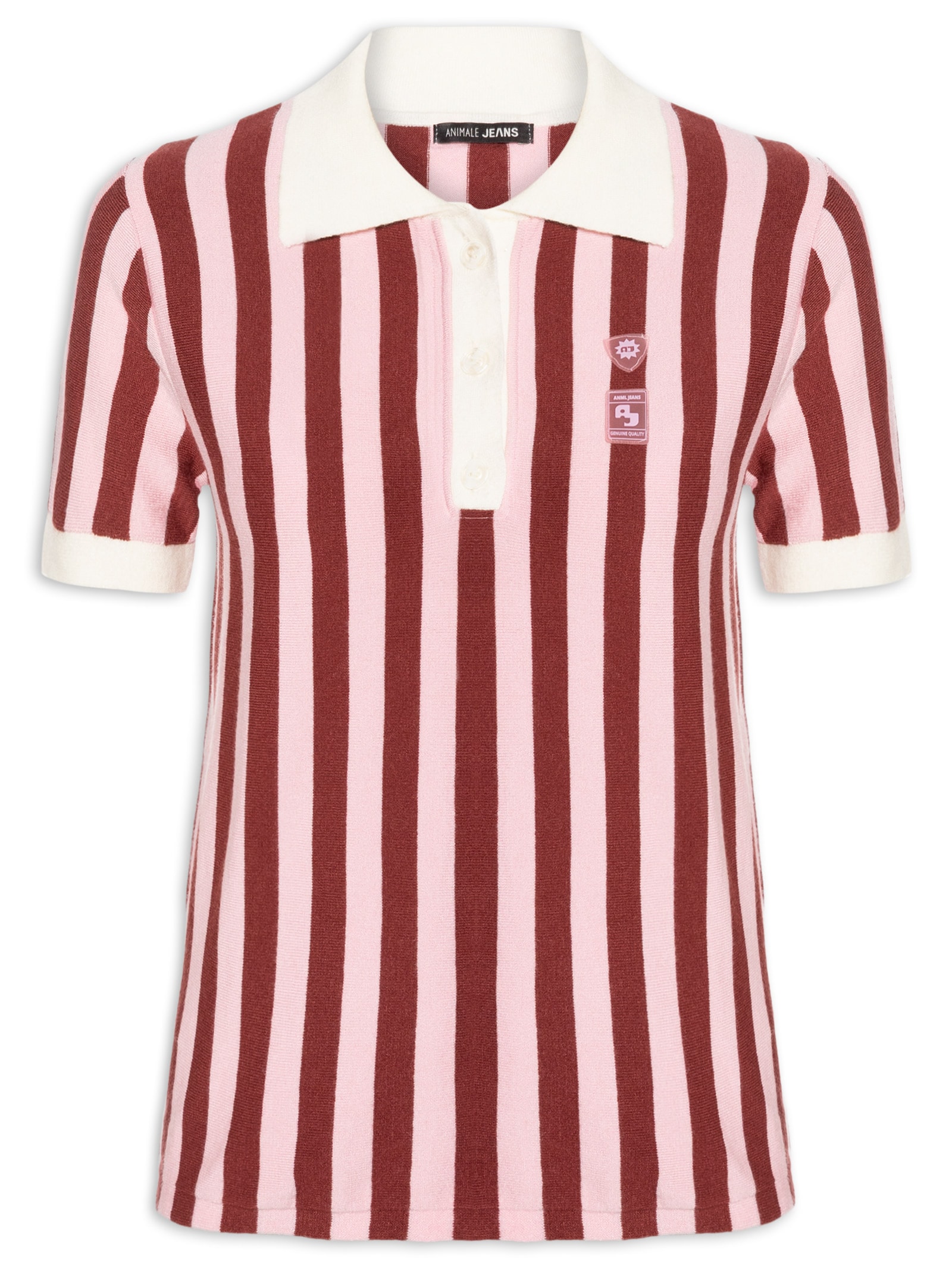  Camisa Feminina Tricot Patch Rosa Animale Jeans