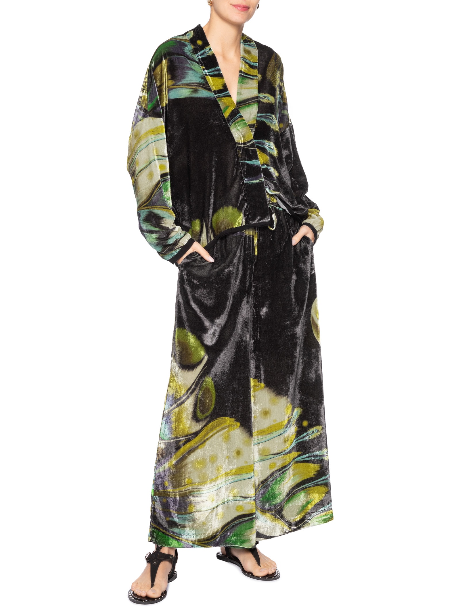 Camisa Feminina Veludo Butterfly Tex Preto Osklen