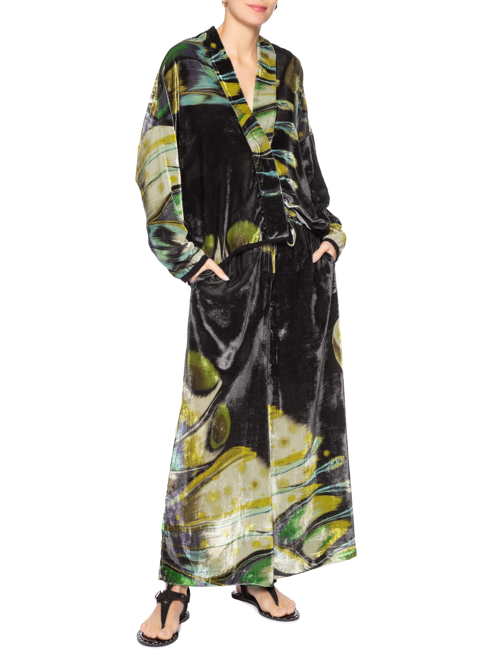 Camisa Feminina Veludo Butterfly Tex Preto Osklen