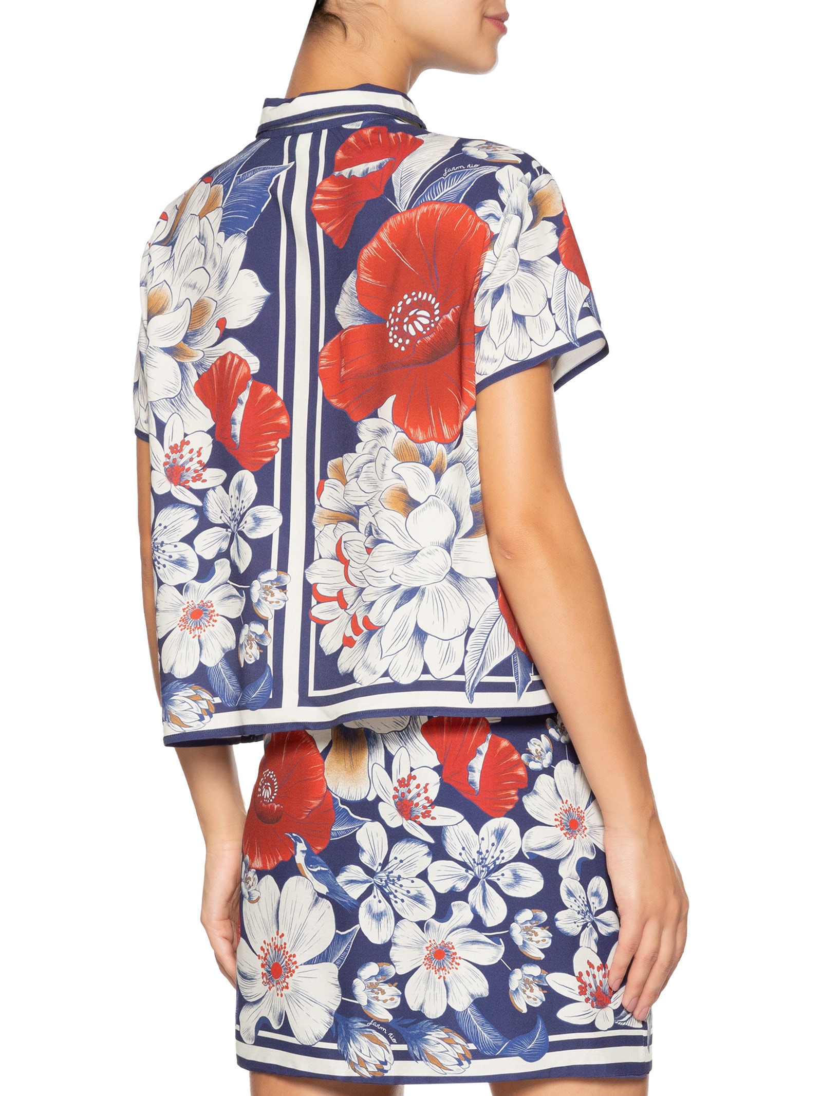 Camisa Feminina Vera Lenço Azul Farm Praia