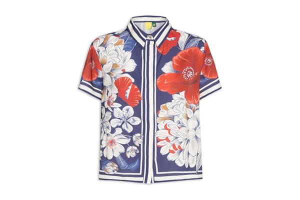 Camisa Feminina Vera Lenço - Azul