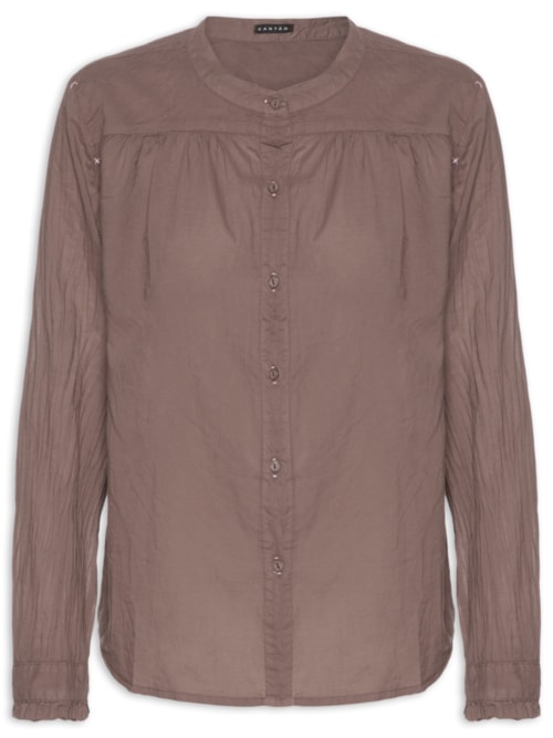 Camisa Feminina Voil Movimento Premium – Marrom