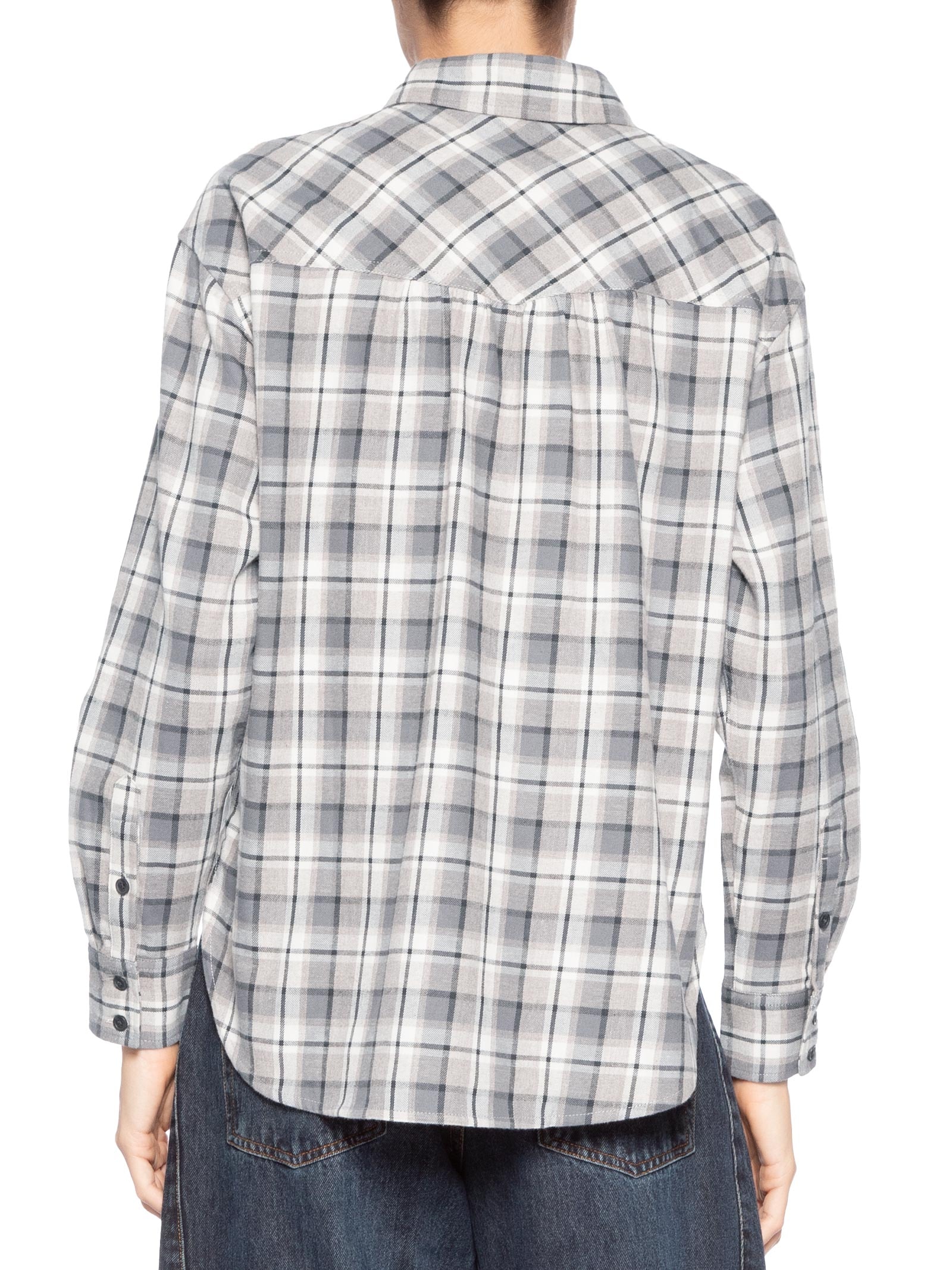 Camisa Feminina Western Harlie Flannel  – Cinza Levi's