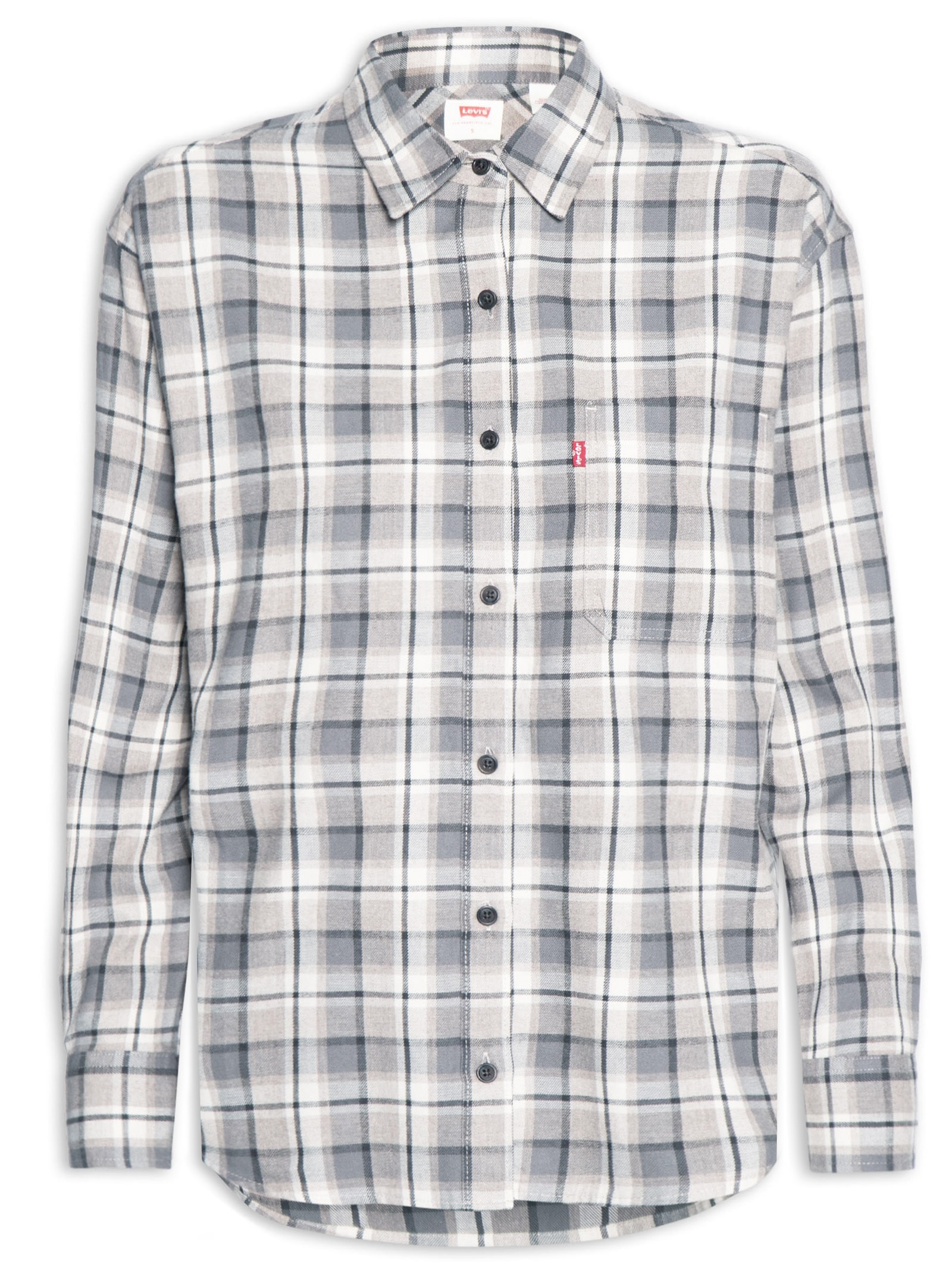 Camisa Feminina Western Harlie Flannel  – Cinza Levi's