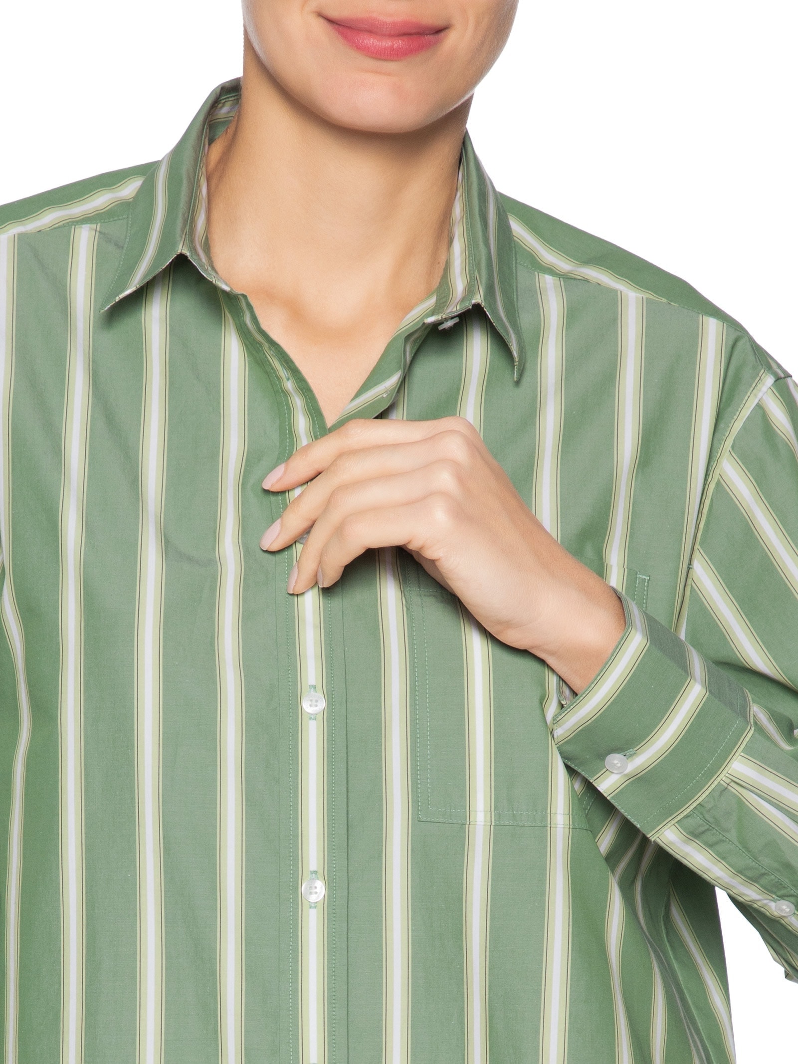Camisa Feminina Woven Verde Lacoste